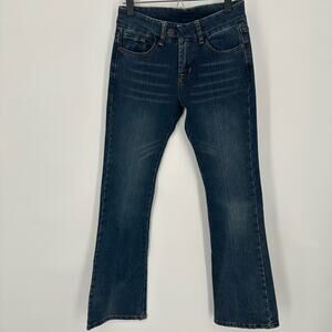 Dolce & Gabanna D&G Bootcut Jeans Blue Medium Wash Logo Patch Womens Size 27